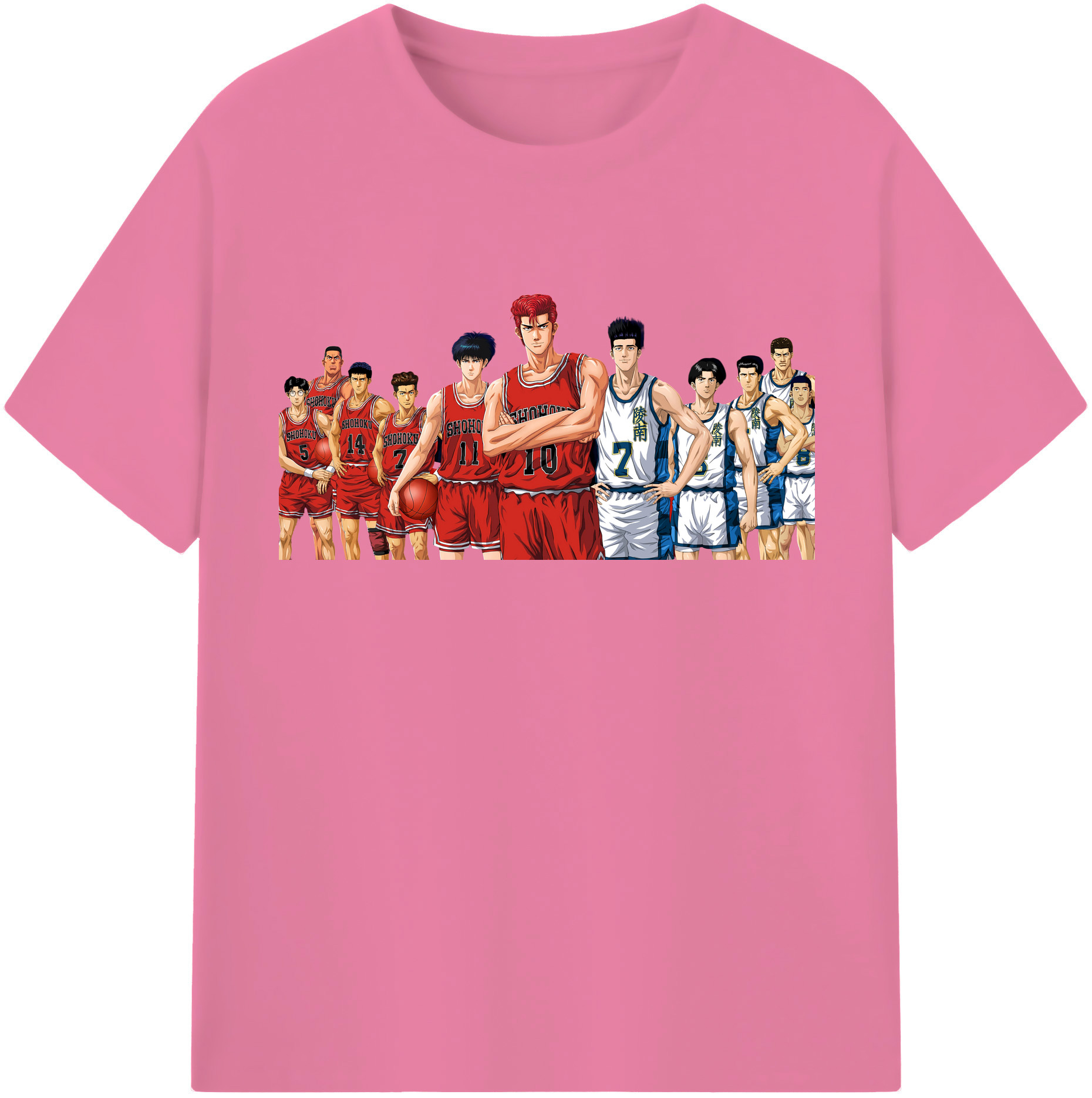 SLAM DUNK／スラムダンク 綿100％半袖Tシャツ（フロントプリント）